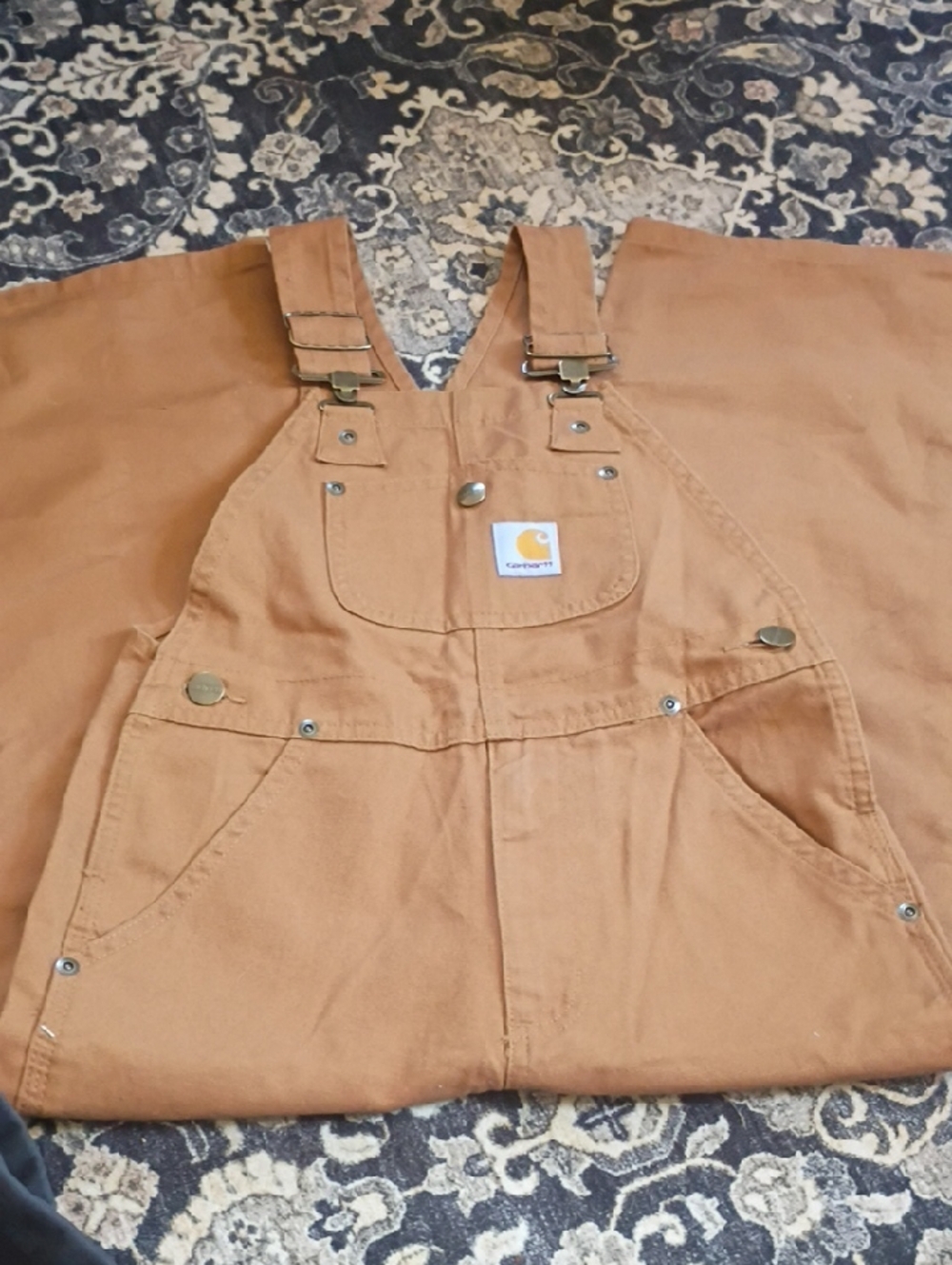 Carhartt Tan Duck Canvas Bib Overalls
